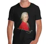 T-shirt da uomo in cotone con scollo a V manica corta da uomo Novità T-shirt con stampa autografa Mozart a tema musicale 033026