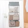 Storage Boxes Wardrobe Closet Hanging Handbag Organizer Clear Sundry Shoe Bag With Hanger Pouch Transparent Accessories Gear