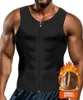 Heren lichaamsvormen mannen neopreen taille trainer zweet sauna pak vest shaper corset voor gewichtsverlies met rits tanktop workout shirt 2022