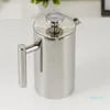 350/800/1000ML Coffee Pots French Press Coffee Maker Double Walled Stainless Steel Cafetiere Tea Maker Pot with strainer Filter GGA3697