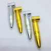 Colorful Mini Fumo Oro Argento Lega di alluminio Proiettile Cartuccia Stile Tubi Dry Herb Tabacco Filtro Portatile Tubo rimovibile Handpipes Portasigarette DHL