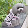 Dog Apparel Cute Winter Warm Christmas Pet Puppy Clothes Elk Heart Print Soft Hooded Coat Costume