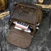 Duffel Bags Big Matter Vintage кожаный рюкзак для ноутбука путешествия Bagpack Мужчины мужской коробочный стиль в стиле ретро коричневый 42 см.