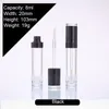 Bouteilles de stockage Étiquette privée personnalisée Conteneur de brillant à lèvres vide Tube de glaçure transparent Maquillage en plastique Rose Noir Rouge Emballage de brillant à lèvres