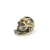 Outdoor Gadgets DIY Brass Knife Beads Cord Paracord Bead Keyring Accessories Punk Skull Pendant