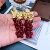 Stud Earrings Garnet Pendant Drop Grape Copper Material Statement Accessories For Women