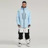 Skiing Jackets Oversize Ski Suit For Men & Women Winter Outdoor Warm Windproof Waterproof Snowboarding Female Male Jacket Pants Set