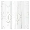 Gardin europeisk modern broderad vit ren smycken gardiner för vardagsrum voile tyll sovrum fönster behandling draperier kök