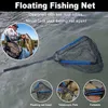 Fishing Net Fish Landing Net Foldable Collapsible Telescopic Pole Handle Durable Nylon Material Mesh Safe Fish Catching or Releasing