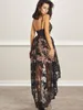 Schwarze Spitzenabschlusskleider hi lo vintage formelle Abendkleider gegen Nackenzip Back Girls Party Kleid 2K17 Afrikanische schwarze Mädchen Kleid