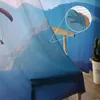 Gordijn paraglider zonsopgang stralen alpine tule gordijnen woonkamer kinderslaapkamer fel verlichte pure gordijnen