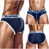 Mutande PLAYPUMP Biancheria intima sexy Slip da uomo Mesh Comode mutandine da uomo gay Moda cotone Mens 5 Style Cuecas Slip