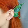 Backs Earrings Viking Big Dragon None Pierced Ear Cuff Earring For Women Gothic Resin Butterfly Sleeve Clip Long Jewelry