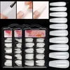 False Nails Long Fake Tips Set Gel Extension Nais Full Cover Sculpted Round Square Transparent Clear Mold Tool Manicure