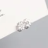 Çember Küpeler Kikichicc 925 Gümüş 8.8mm Zirkon Çiçek Huggies Hoops Crystal CZ Yuvarlak Benzersiz Mücevher 2022 Piercing Ohrringe