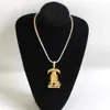 Hip Hop Large Death Row Records Pingente Colar 5A Zircão 18K Real Gold Plated