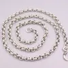 Ketten Feine reine S925-Sterlingsilberkette für Damen und Herren, 5 mm Kabelglieder-Halskette, 55 cm, 27–28 g, 22 Zoll