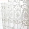 LISM European Sheer Curtain Window Tulle Curtain for Living Room Bedroom Kitchen Voile Embroidered Curtain Drapes Custom