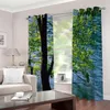 Curtain Phto Srping Scenery Curtains 3D For The Bedroom Kitchen Modern Window Personality