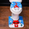 Pokradzki toaletowe 2PCS/SET przydatne wykonanie Maty świątecznej Znakomite ekologiczne okładki dekoracje świąteczne