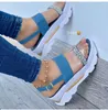 Sandals Summer Women Golden Platform Heels Cross Strap Ankle Peep Toe Beach Party Ladies Shoes Zapatos For Women43
