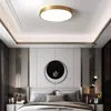 Plafonniers Lampe LED Nordique Ultra Mince Chambre Couloir En Cuivre Circulaire Simple Moderne Salon Salle À Manger