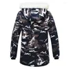 Herrarna Down Fad Brand Winter Men/Women Thick Camouflage Jacka Parka Coat Man Päls huva Parkas Män militär överrock 5xl