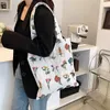 Evening Bag 2022 Summer New National Style Everything Grows Flower Embroidery Tote Cotton Hemp Embroidered Women's One Shoulder Commuter 0805