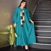 Etnik Giyim Moda Sizli Boncuk İslam Müslüman Elbise Kaftan Elbiseler Kadın Djellaba Robe Longue Vetement Musulmane Femme WY112