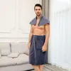 Asciugamano 1 set uomo da bagno in microfibra indossabile da bagno teli da mare morbidi per il bagno di casa accappatoio da uomo in tessuto