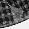 メンズカジュアルシャツメンズブラック格子縞のシャツラペルホリデー半袖ハワイアンメン2022ファッショントップス