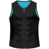 Heren lichaamsvormen mannen neopreen taille trainer zweet sauna pak vest shaper corset voor gewichtsverlies met rits tanktop workout shirt 2022