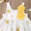 Robes de fille CitgeeSummer Toddler Kid Pageant Flower Dress Princess Tutu Sunhat Polka Dot Sundress Vêtements