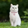 Vêtements de chien brillant collier de chat élastique réglable bébé chiot collier avec strass strass cou sangle petits accessoires pour animaux de compagnie