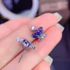 Stud -oorbellen schitterende kroon voor vrouwen Koreaanse mode esthetisch blauw kristal sierlijke ooraccessoires oordeel sieraden cadeau KAE224