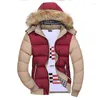 Men's Down Winter Fur Collar Fashion Cotton Youth Korean Slim Hooded Rafters Thick Warm Jacket