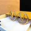 2023 New Hoop Ohrringe Stud Runde Buchstabe Gold Ring Ohrring Mode Luxusohrringe beliebte Designer Stil Größe 3 4 5 cm 18k Gold Plattierfeier Hochzeit Bijoux Luxe