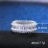 Br￶llopsringar MisananRyne Luxury Zircon for Women 925 Silver CZ Crystal Finger Ring Engagement Jewely Love Gift