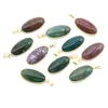 Natural Stone Pendants Waterdrop Shape Mixed Stone Agate Turquoise Chakra Healing Stones Charms for Jewelry Making Necklace Bracelet