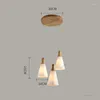 Pendant Lamps Japanese Wood Lamp Island Glass Light Dining Room Hanging Bedside Hanglamp Kitchen Fixtures Luminaire