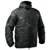 Heren down cooded tactische militaire parka lichtgewicht camouflage werkkleding herfst winterjacht buitenactiviteiten