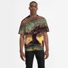 Men's T Shirts Summer CrewNeck 3D Printing Plum Art Oversized Tshirt Osmanthus Pattern Design Short Sleeve Loose Streetwear Shirt Top