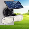 Solar-Wandleuchten für den Außenbereich, wasserdicht, 78 LEDs, 56 LEDs, 130 COB, 108 COB, Bewegungsmelder, LED-Solarleuchte für Gärten und Innenhöfe