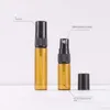 2ml 3ml 5ml 10ml Mini Clear Amber Glass Sample Essential Oil Perfume Bottle Spray Atomizer Portable Travel Cosmetic Container Perfumes Bottles joblot