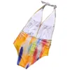 Costumi da bagno da donna Costume da bagno sexy da donna con retro sexy Tie-Dye Bikini con lacci Costumi da bagno Tuta da spiaggia