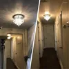 Światła sufitowe Kryształowy Modern Mandole Lightar luksusowa lampa montażowa E14 do korytarza sypialnia salon jadalnia