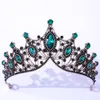 Couronne De Mariage Coiffes De Mariée Or Argent Noir Couleur Strass Cristaux Diadème Reine Couronnes Princesse Diadèmes Bijoux De Cheveux De Mariage