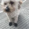 Köpek giyim 4pcs/set evcil hayvan kauçuk su geçirmez ayak kapak çorap ayakkabı kapakları kaymayan açık yavrular yağmur ayakkabı koruyucular