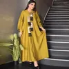 Etnik Giyim Moda Sizli Boncuk İslam Müslüman Elbise Kaftan Elbiseler Kadın Djellaba Robe Longue Vetement Musulmane Femme WY112