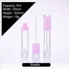 Aufbewahrungsflaschen, kundenspezifische Private-Label-leerer Lipgloss-Behälter, transparente Glasurtube, Kunststoff-Make-up, rosa, schwarze, rote Lipgloss-Verpackung